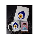 EJOYA Kişiye Özel Nazar Boncuğu Defter & Kalem & Kupa & Fotoğraflık Hediye Seti, 85953