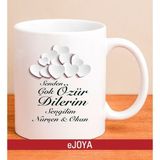 Ejoya Kişiye Özel Özür Mesajlı Kupa Bardak 80091 - Siyah
