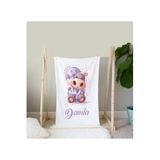 EJOYA Kişiye Özel Polar Bebek Battaniyesi 90070 Mor 80x95 cm, TYC05048DD5BA65600