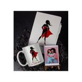 EJOYA Kişiye Özel Süper Kadın Defter & Kalem & Kupa & Fotoğraflık Hediye Seti 85895