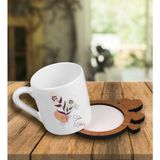 Ejoya Kişiye Özel Tasarım Türk Kahvesi Fincanı ve Kalpli Fincan Altlığı 101478 - Karışık İşleme