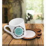 Ejoya Kişiye Özel Tasarım Türk Kahvesi Fincanı ve Kalpli Fincan Altlığı 101489 - Karışık İşleme