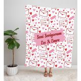 Ejoya Sevgililer Gününe Özel Isimli Tv Battaniyesi 93731 - 100 x 150 cm - Pembe