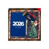 EJOYA Yeni Yıla Özel Defter Ve Kalem & Çam Ağacı Biblo & Kitap Ayracı & Hediye Kutusu 114428
