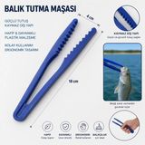 Ek Av Ekipmanları Balık Tutma Maşası 18 cm – Kaymaz Dişli Plastik Balık Tutucu Pense – Çok Amaçlı Balık Salata Buz Koyucu Pense