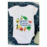 Ek Gıdaya Geçtim Baskılı Bebek Body Zıbın