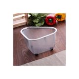 EK-HOME Paslanmaz Çelik Ayaklı Lavabo Çöp Süzgeci, 18x13x10 cm