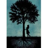 Ekart Ağaç Ve Kadın Hediyelik Ahşap Tablo 25 cm x 35 cm