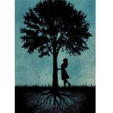 Ekart Ağaç Ve Kadın Hediyelik Ahşap Tablo 35 cm x 50 cm