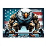 Ekart Ağırlık Kaldıran Kartal Gym Temalı Tasarım Mdf Tablo 35 cm x 50 cm