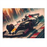 Ekart Beyaz Formula 1 Araba Hediyelik Ahşap Tablo 50 cm x 70 cm
