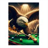 Ekart Bilardo Oynayan Kartal Hediyelik Mdf Tablo 50 cm x 70 cm