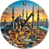 Ekart Cami Ve Manzara Dekoratif Duvar Saati