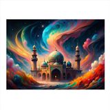 Ekart Cami Ve Renkli Boyalar Desenli Mdf Tablo 50 cm x 70 cm