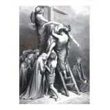 Ekart Çarmaktaki İsa Dekoratif ahşap Tablo 35 cm x 50 cm
