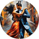 Ekart Dans Eden Aşık Çift Analog Duvar Saati