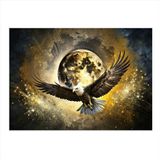 Ekart Dolunay Ve Uçan Kartal Mdf Tablo 50 cm x 70 cm