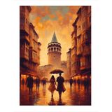 Ekart Galata Kulesi Hediyelik Ahşap Tablo 50 cm x 70 cm