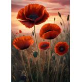 Ekart Gelincik Çiçekleri Hediyelik Ahşap Tablo 50 cm x 70 cm