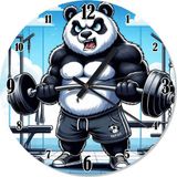 Ekart Halter Kaldıran Panda Dekoratif Duvar Saati