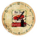 ekart Hot Dog Ve Kola Mutfak Temalı Tasarım Duvar Saati