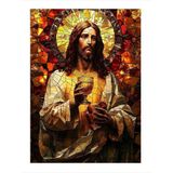 Ekart Hz İsa Jesus Christ Tasarım Ahşap Tablo 50 cm x 70 cm