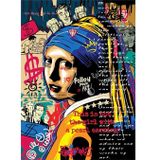 Ekart Inci Küpeli Kız Pop Art Art Mdf Tablo 50 cm x 70 cm