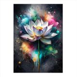 Ekart Işıltılı Çiçek Hediyelik Ahşap Tablo 35 cm x 50 cm