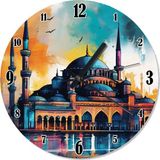 Ekart İstanbul Cami Manzaralı Şekilli Duvar Saati