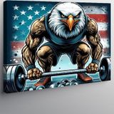 Ekart Kanvas Tablo Ağırlık Kaldıran Kartal Gym Temalı