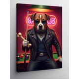 Ekart Kanvas Tablo Bilardo Kulüp Köpeği