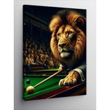 Ekart Kanvas Tablo Bilardo Oynayan Aslan