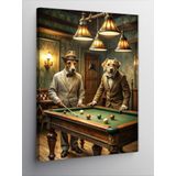 Ekart Kanvas Tablo Bilardo Oynayan Köpekler