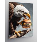 Ekart Kanvas Tablo Burger Kartalı