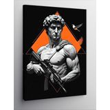Ekart Kanvas Tablo Silahlı Davut Heykeli Fan Art