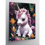 Ekart Kanvas Tablo Tek Boynuzlu At Unicorn