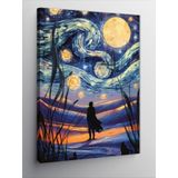 Ekart Kanvas Tablo Van Gogh Tarzı Dolunay
