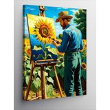 Ekart Kanvas Tablo Van Gogh Ve Ayçiçekleri