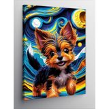 Ekart Kanvas Tablo Yavru Köpek Ve Van Gogh