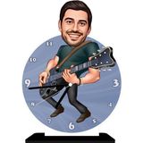Ekart Kişiye Özel Erkek Gitarist Desenli Masa Saati