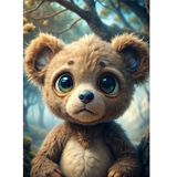 Ekart Ormandaki Yavru Ayı Teddy Dekoratif Mdf Tablo 25 cm x 35 cm