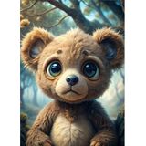 Ekart Ormandaki Yavru Ayı Teddy Dekoratif Mdf Tablo 35 cm x 50 cm