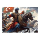 Ekart Osmanlı Ordusu Hediyelik Ahşap Tablo 50 cm x 70 cm