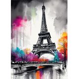 Ekart Paris Eyfel Kulesi Hediyelik Ahşap Tablo 50 cm x 70 cm