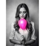 Ekart Pembe Balonlu Kız Hediyelik Ahşap Tablo 50 cm x 70 cm