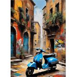 Ekart Retro Scooter Motor Art Mdf Poster 50 cm x 70 cm