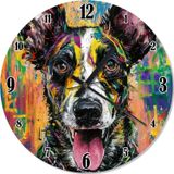 Ekart Sevimli Köpek Sessiz Duvar Saati
