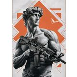 Ekart Silahlı Davut Heykeli Mdf poster 25 cm x 35 cm