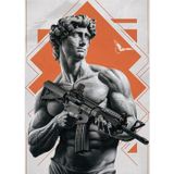 Ekart Silahlı Davut Heykeli Mdf poster 35 cm x 50 cm