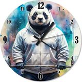 Ekart Sportif Kıyafetli Panda Analog Duvar Saati